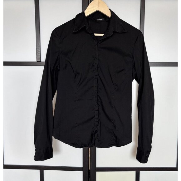 Massimo Dutti Tops - Massimo Dutti Womens Black Shirt Size 44/34 Minimalist Professional Office